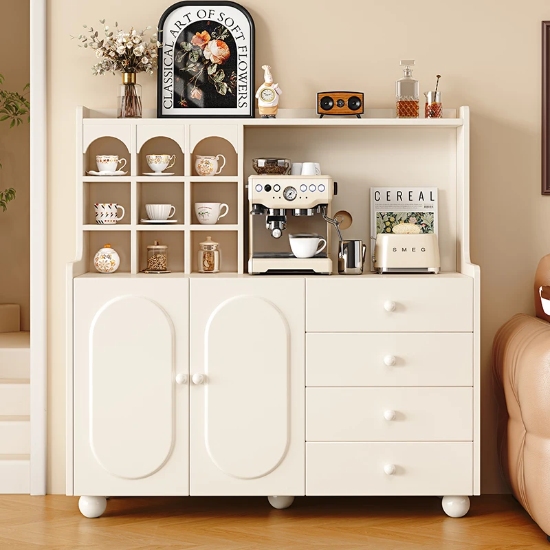 

integrated locker against the wall, living room locker, small household cabinet, light luxury tea, microwave oven cabinet