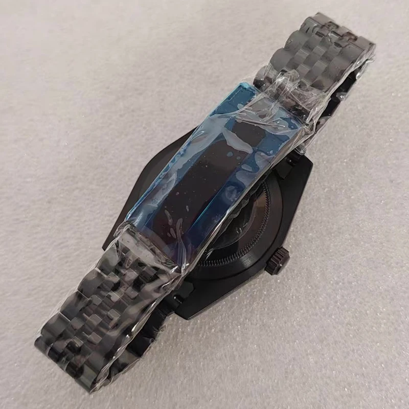 Cassa per orologio in stile classico nero 36mm/39mm in acciaio inossidabile 316L + cinturino quadrante 28,5-29mm braccialetto giubileo adatto al movimento NH35/NH36/4R