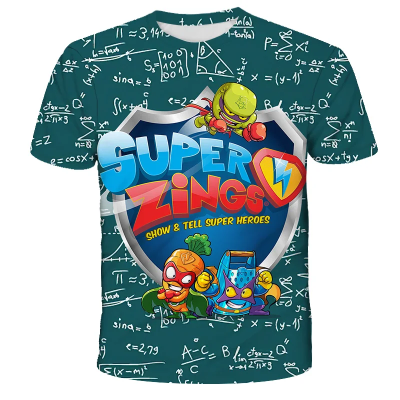 2023 New Summer Baby Boy Los Super Zings Series Pattern Printing Dibujos De SuperZings Children's T-Shirt Children Girls Clothes