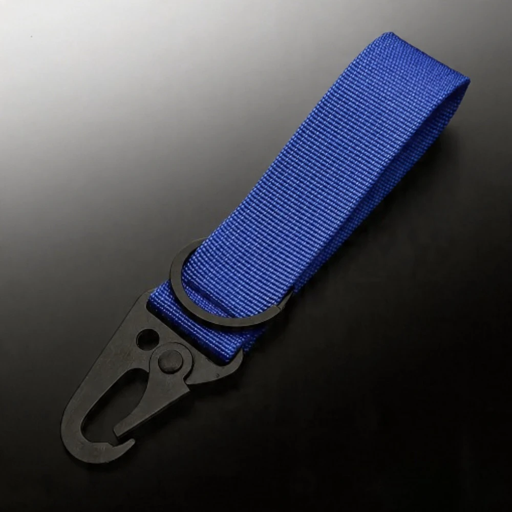 Custom Carabiner Nylon Keychain Hook Holder Webbing Buckle Hanging Backpack Belt Buckle Keyring Camping Hiking Accessory Gifts view 4