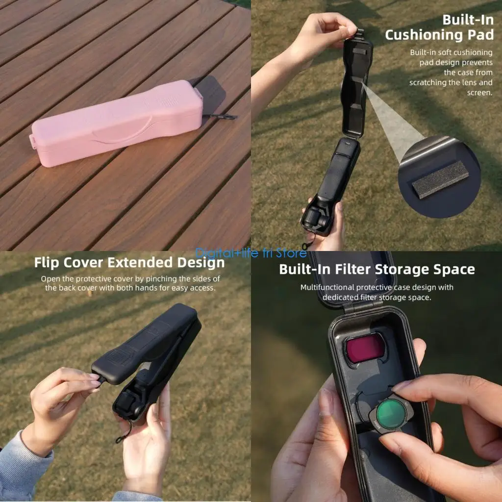 E06D غطاء حماية كامل للجيب 3، ملحق جيمبالز مع حافظة عدسة 360 درجة