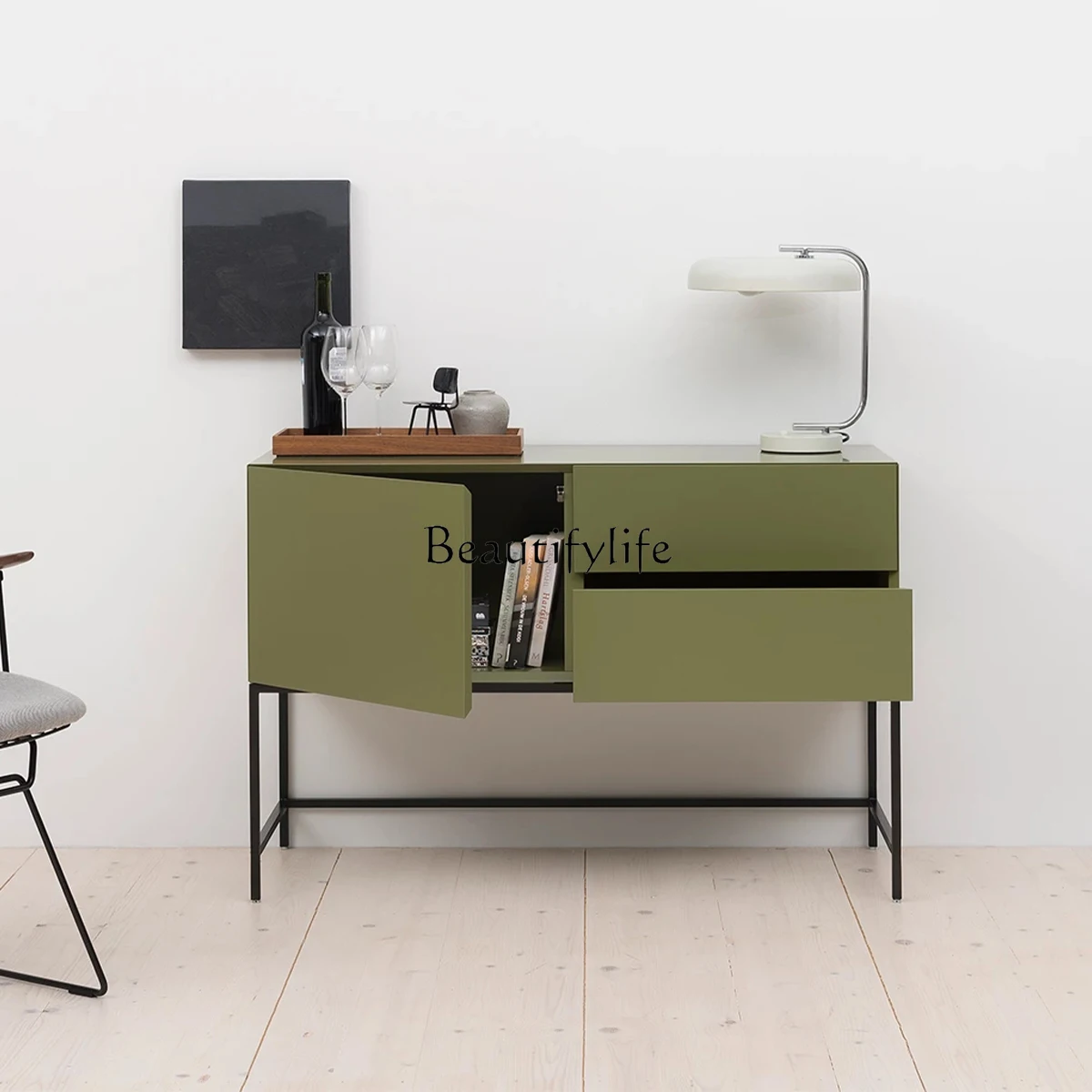 

Nordic dining side storage locker simple modern Italian porch cabinet