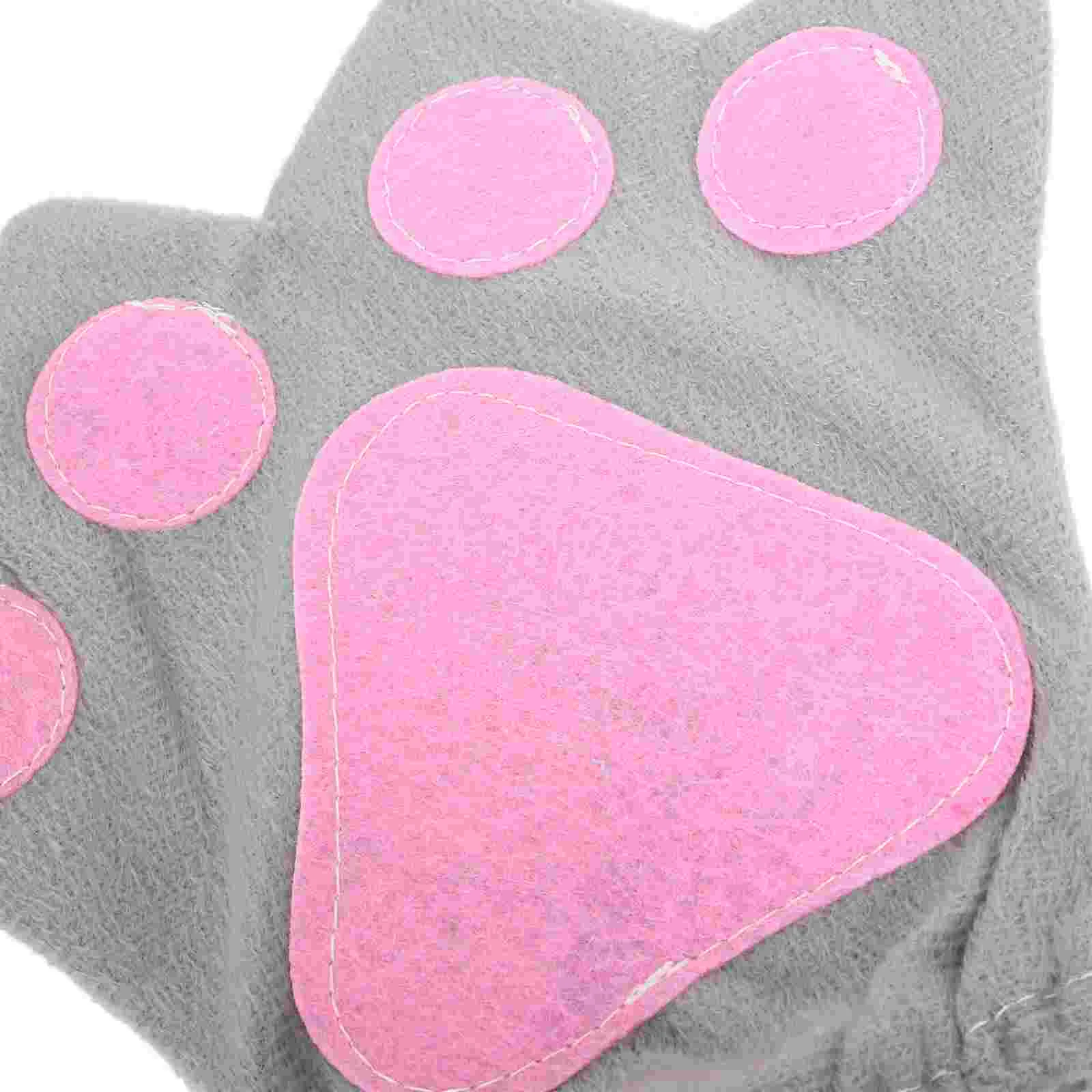 5 ชิ้นใน 1 ชุดสร้างสรรค์สัตว์หมาป่าใหญ่คอสเพลย์เครื่องแต่งกายแถบคาดศีรษะ Bow Tie Paws ถุงมือตาข่ายกระโปรงชุดเด็ก Performance Stage H