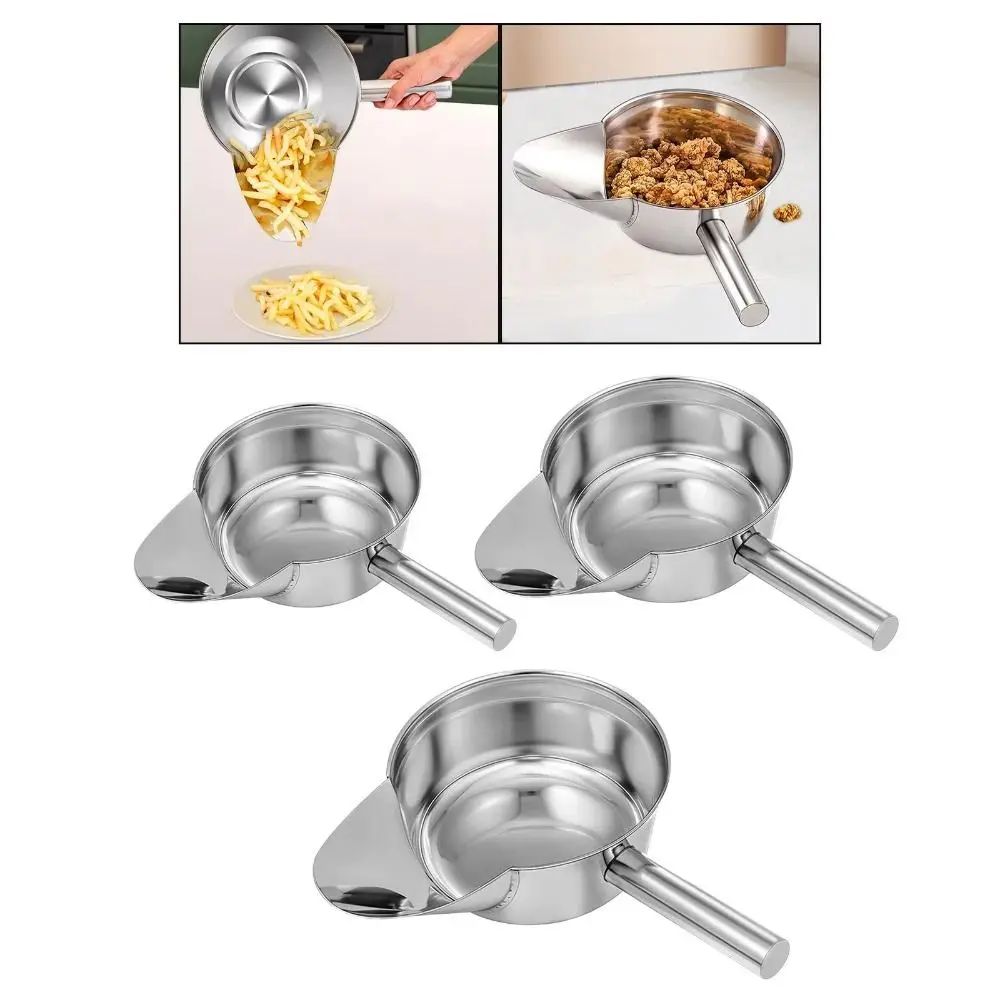 Stainless Steel Popcorn Scoop With Handle Duckbill Design French Fry Scoop Multifunctional Durable Ice Scoop Candy Serving