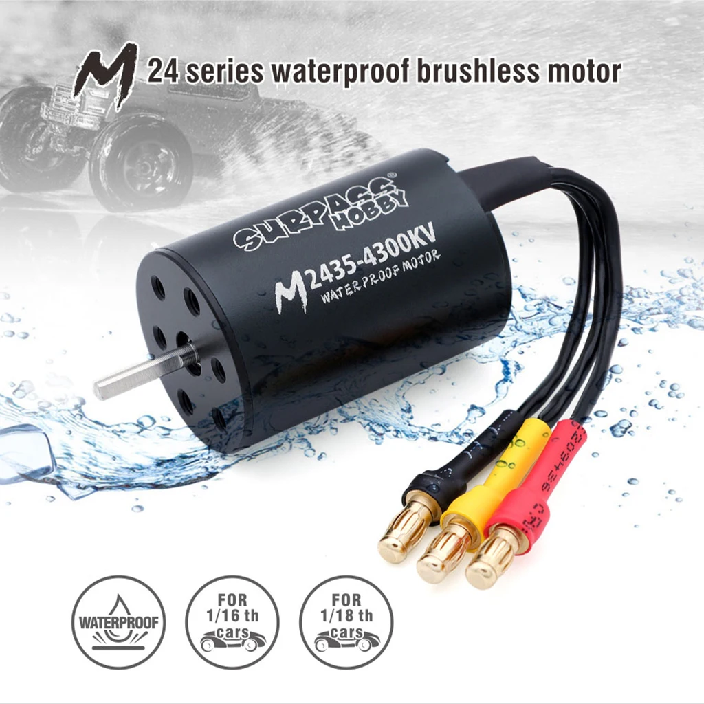 SurPASS HOBBY Waterproof Brushless Motor M2430/2435/2440/2838/2845/540/3650/3660 for 1/10 1/12 1/14 1/16 1/18 RC Car Truck