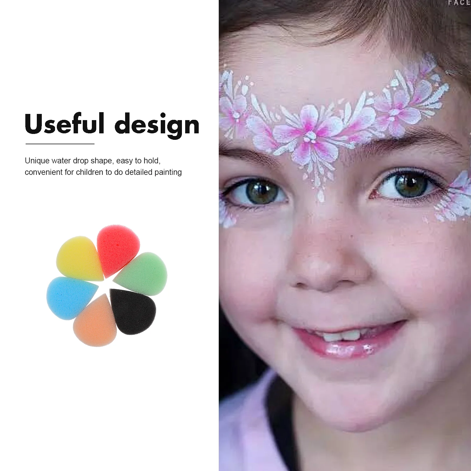 Makeup Painting Sponge Tools Water Drop Shaped Powder Puff Painted Face Sponges