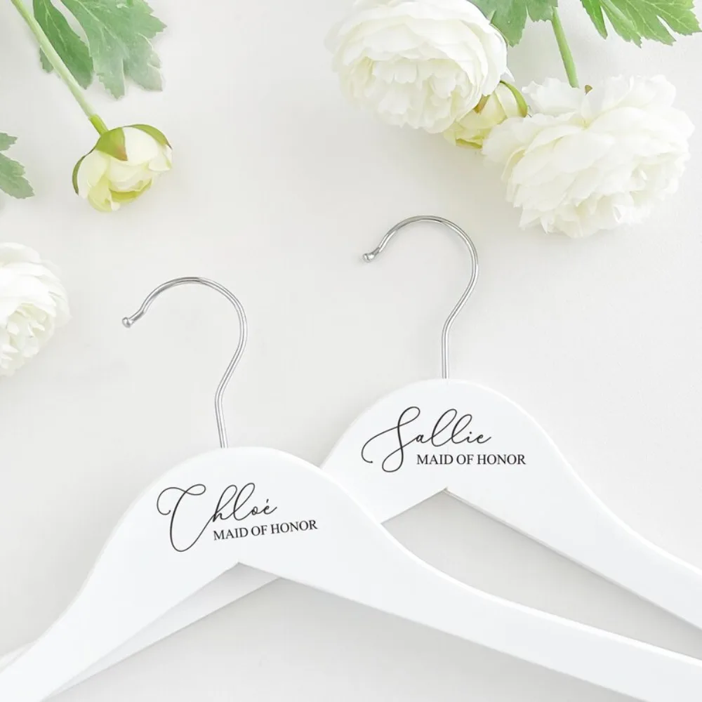 Personalisierte Brautjungfer Kleiderbügel Braut Trauzeuge Kleiderbügel Bräutigam Party Individuell gravierte Namen Hochzeit Kleiderbügel UV-Druck Hochzeit Kleiderbügel – Detail 7