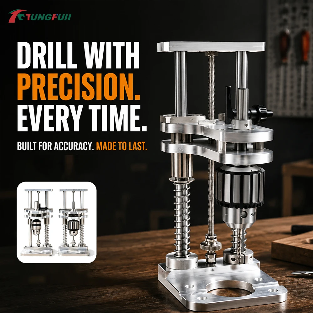 Statif Bor Vertikal Aluminium - Woodworking Vise ulasan dan harga