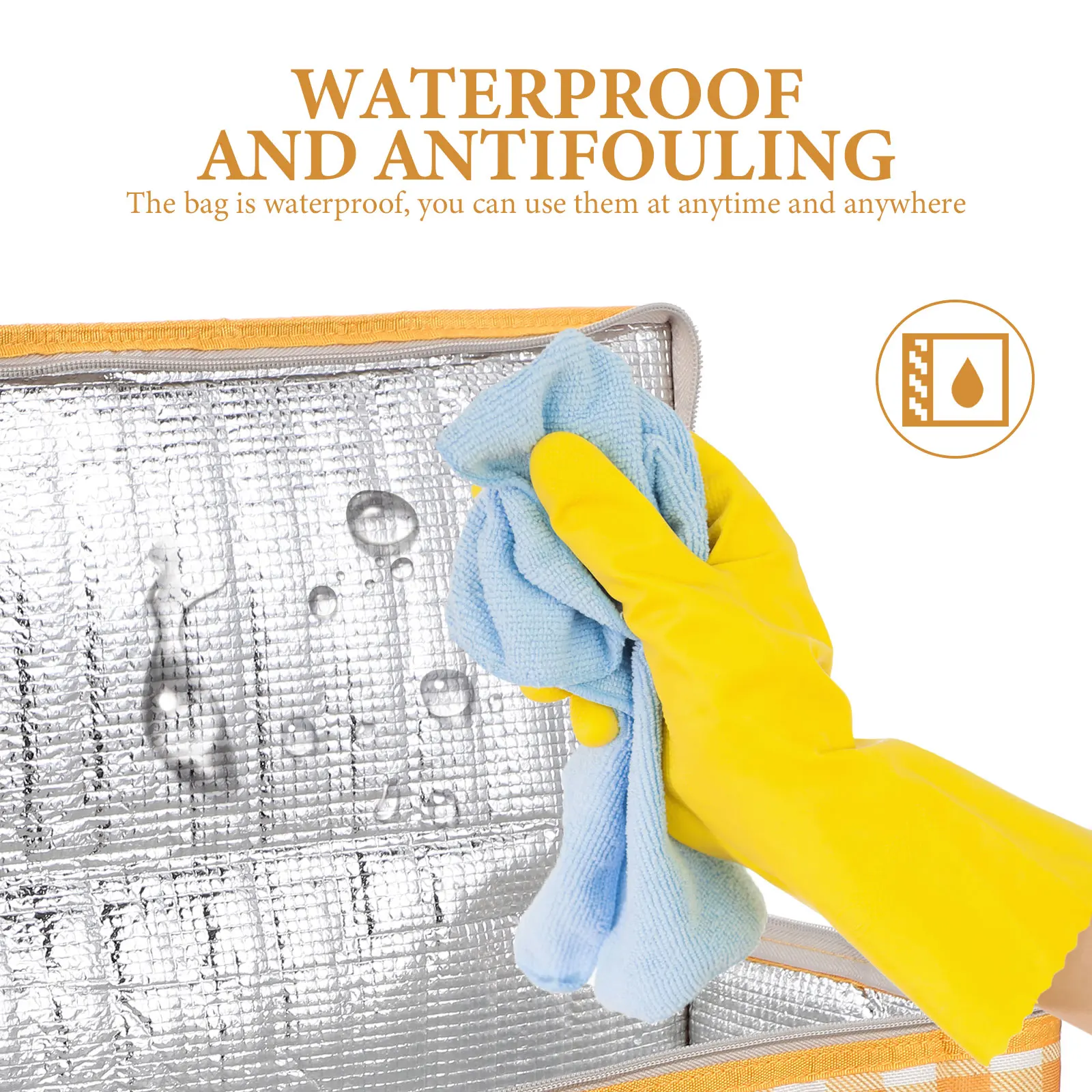 

Waterproof Picnic Bag Thermal Food Groceries Freezable Lunch Bags Reusable Insulated Oxford Cloth Take Out Bento Insulation