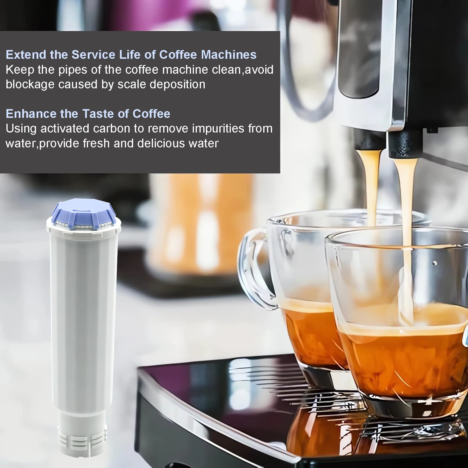 Cartuchos de filtro de agua para cafetera Melitta/Krups Claris F088 F088 01/Siemens TCZ60003 /AEG/Neff/Bosch TCZ6003, 10-1 Uds.