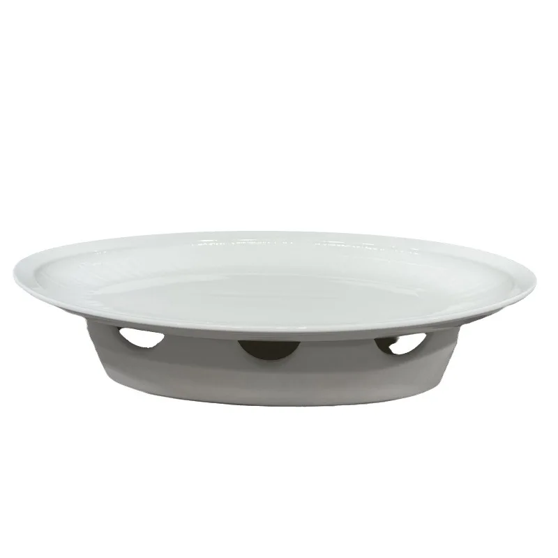 

Fish plate, household steamed fish plate, hotel tableware ceramic fish plate