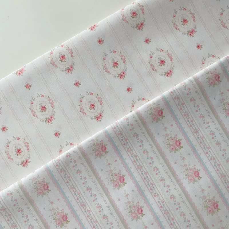 

40 Pieces Of Thin Cotton Fabric Flower Wall Rose Flower Fabric Shirt Pajamas Toy Doll Clothes Handmade Fabric