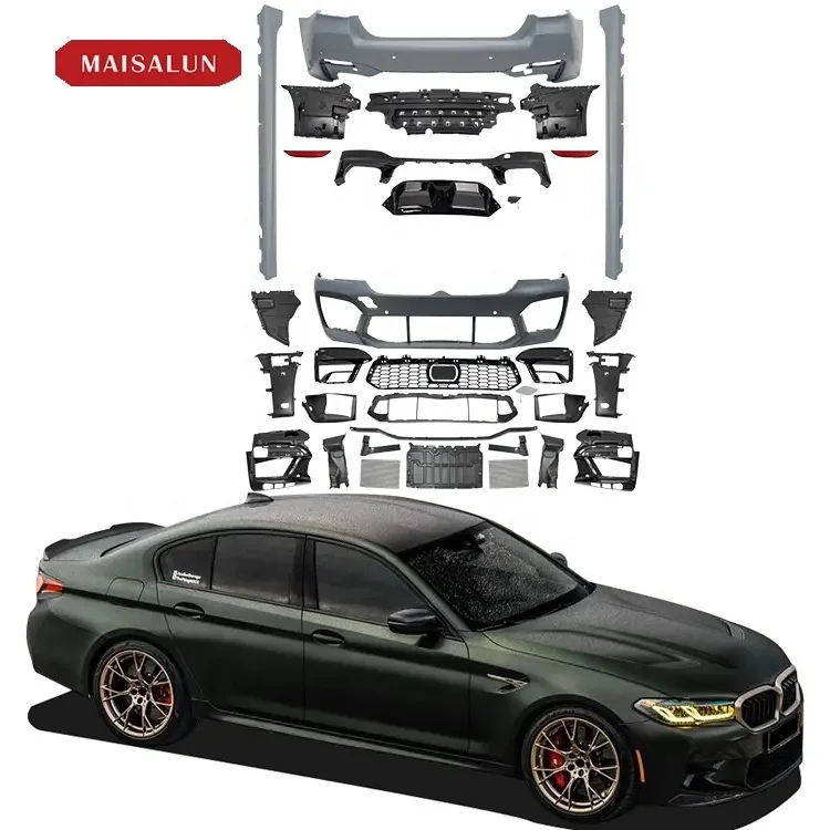 

2021 2022 G30 LCI M5 Car Bumpers 5 Series G30 G38 LCI Upgrade M5 Front Rear Bumper Grill Bodykit