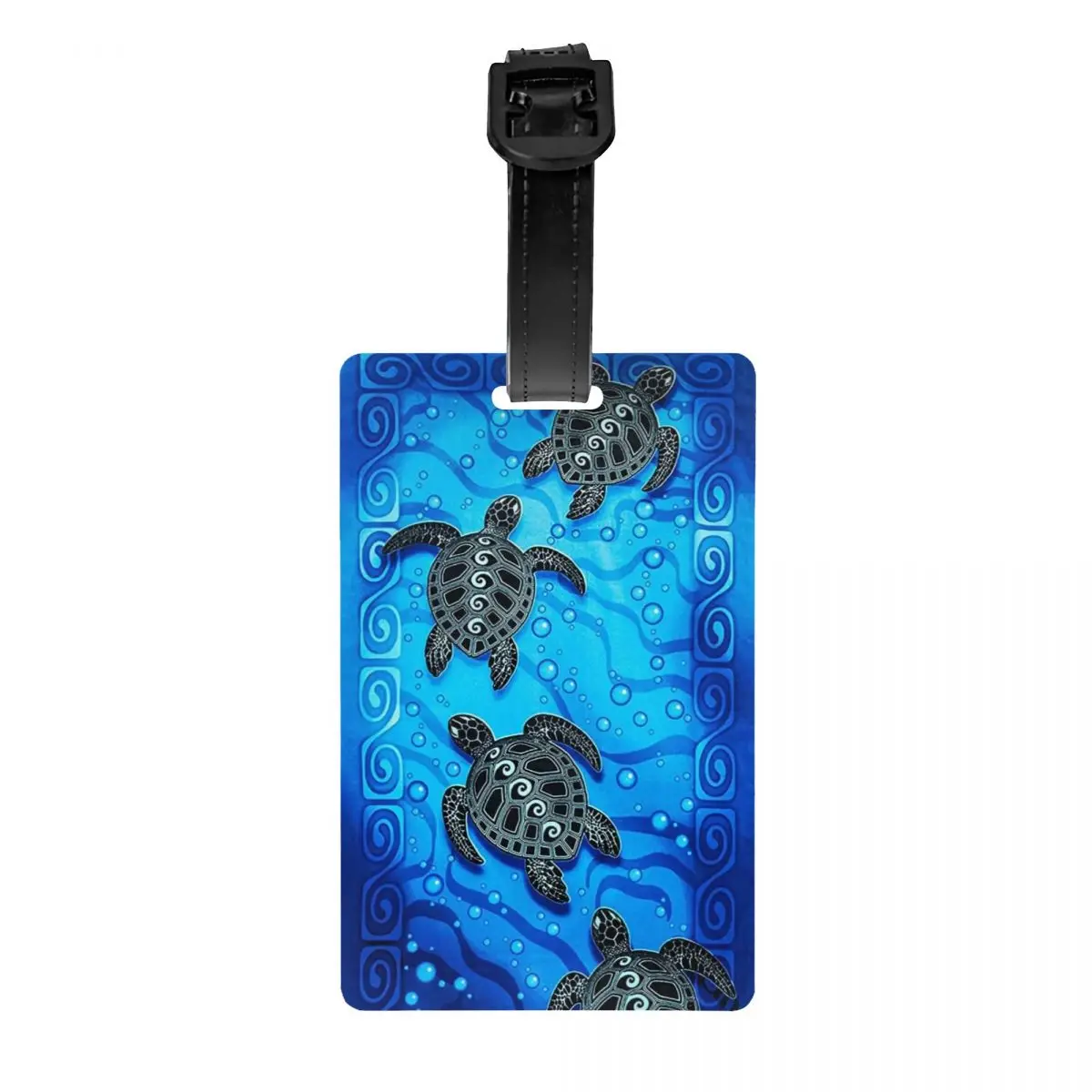 

Custom Ocean Sea Turtle Luggage Tags for Suitcases Privacy Cover Name ID Card