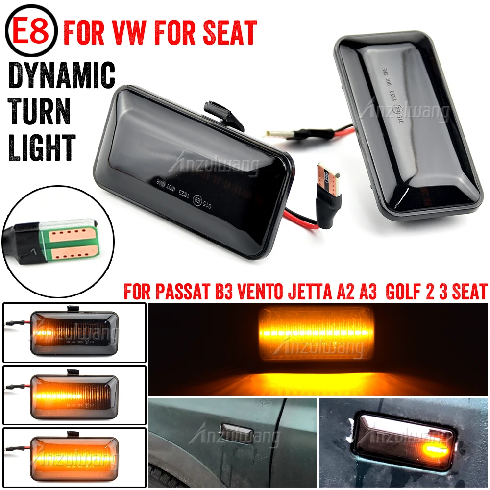 For VW Volkswagen Golf 3 MK3 1H1 1H5 1E7 Passat 35i Vento 1H2 1991 1992 1993 1994 1995 LED Side Marker Turn Light Signal Lamp