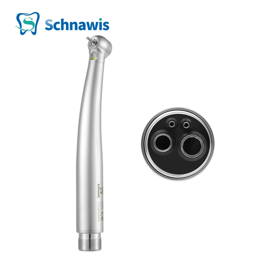 Schnawis LED Dental High Speed Handpiece Dentistry Air Turbine Handpiece with Four Water Sprays Handpiece 2/4Hole Dentist Tool