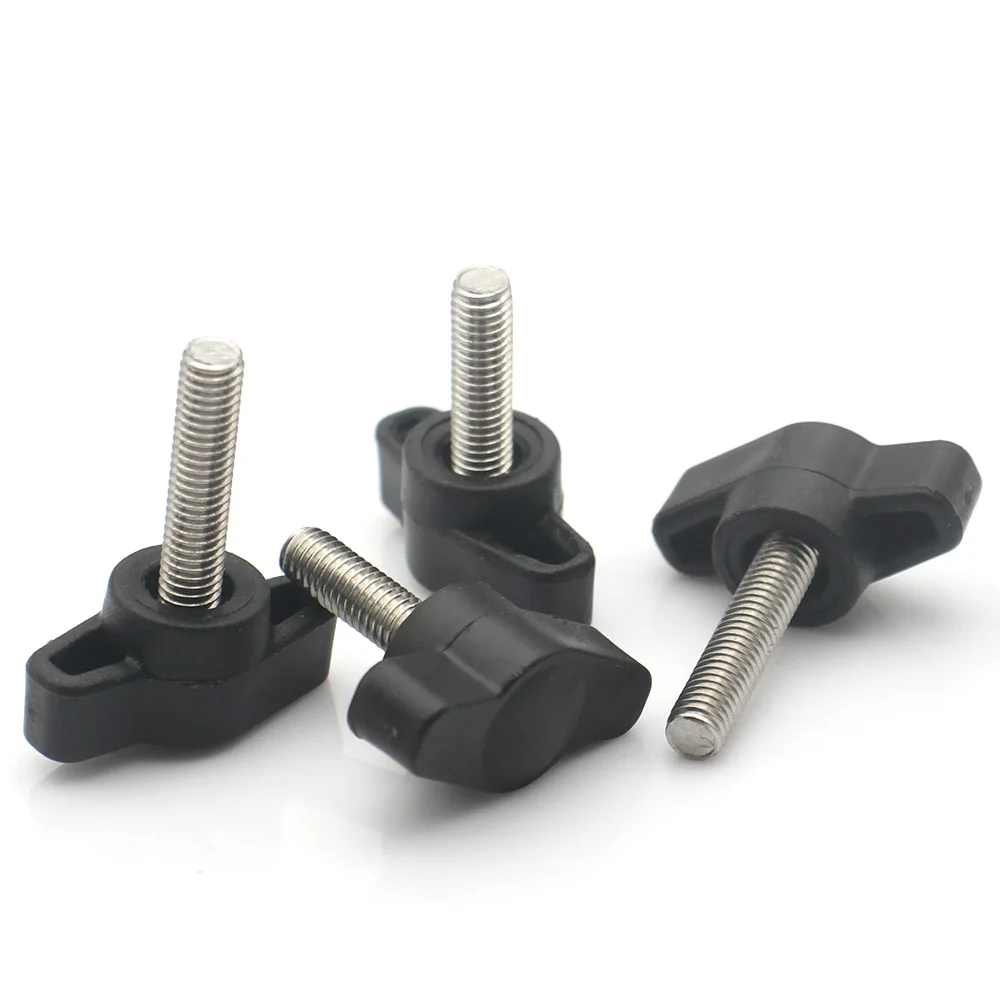 5/10 قطعة M4 M5 M6 304 الفولاذ المقاوم للصدأ مقبض اليد مسامير 27 مللي متر رئيس الباكليت مقبض قابل للتعديل الإبهام البراغي Z نوع T نوع قبضة مسامير #4