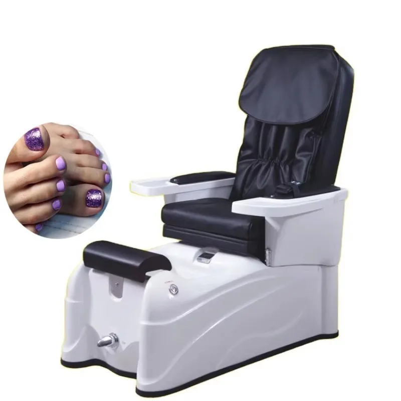 Luxury Modern Light Grey Spa Chair Electric Foot Reflexology Manicure Pedicure Chair for Spa Massage Nail Salon