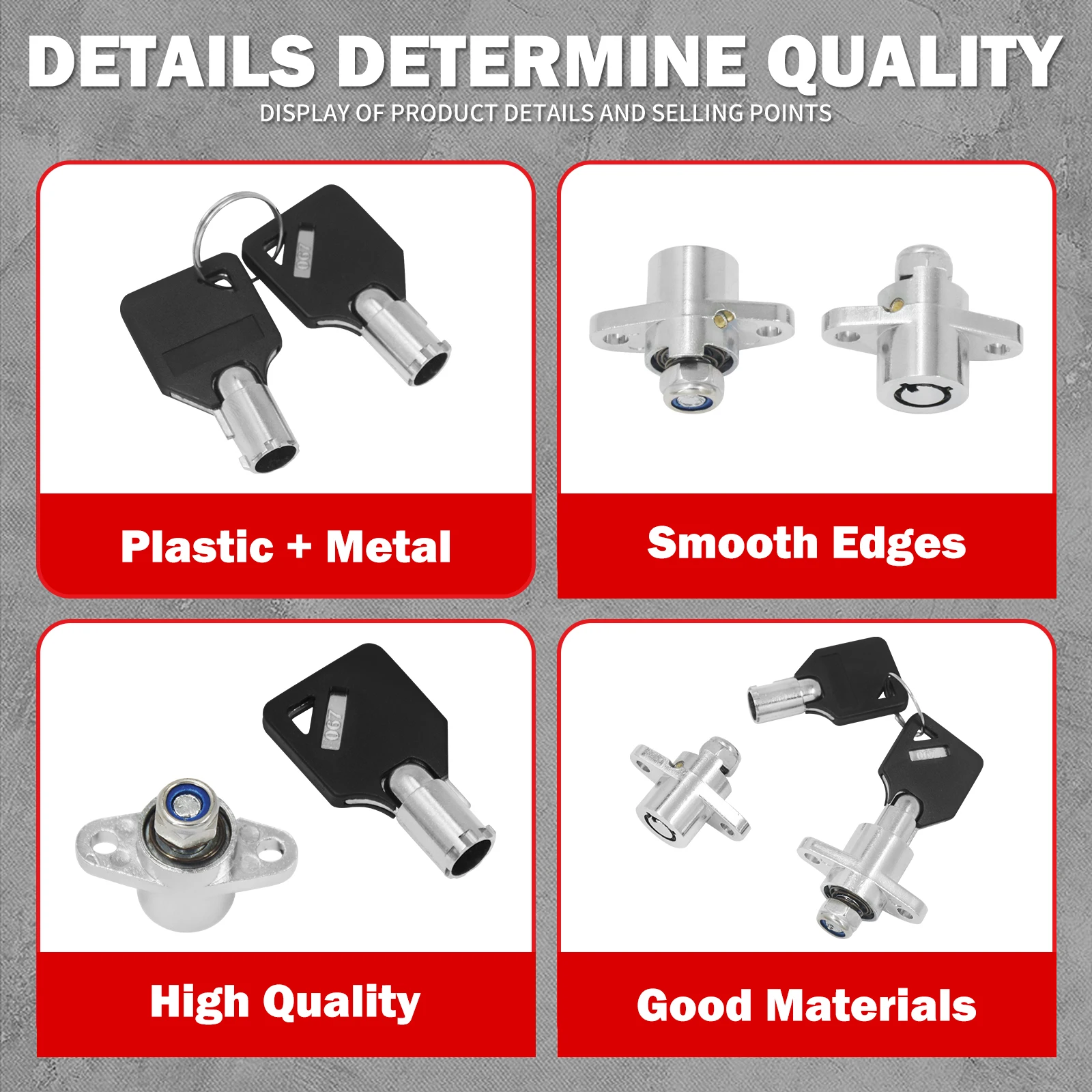 Motorcycle Silver 2 keys Saddlebag Lock Set For Harley Touring Road King Glide Electra Glide 93-13 Hard Saddlebag Lock Key Set