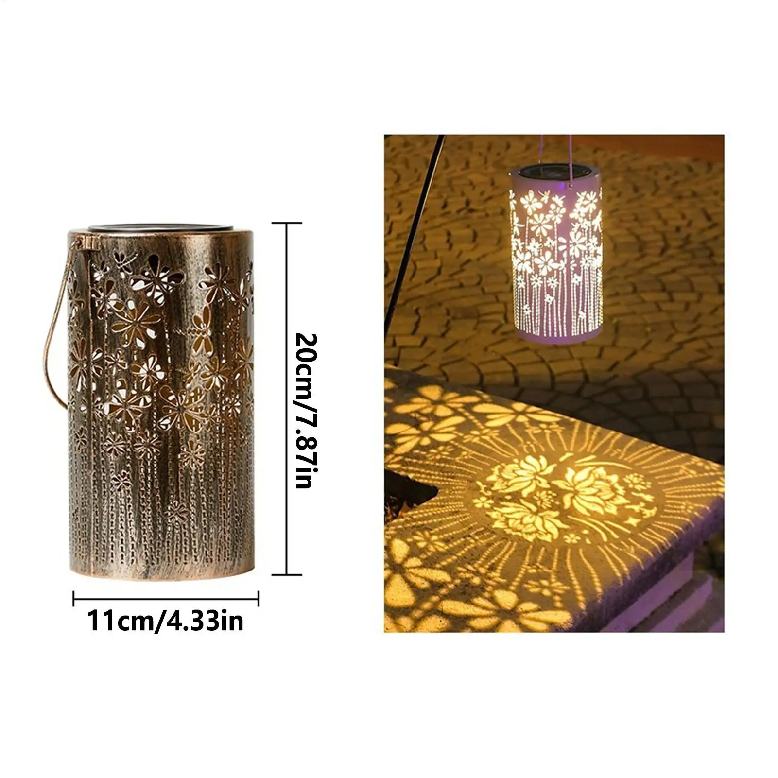 Outdoor Lanterns For Porch Waterproof Flower Lamps Decorations Solar Lights Outdoor Pathway For Yard Outside Path Landscape - view 6