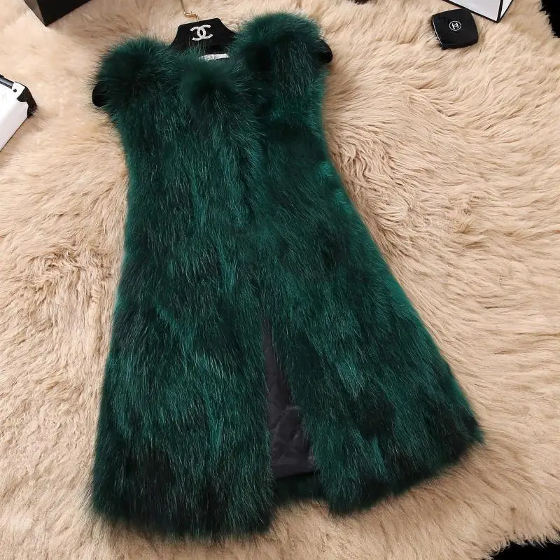 New Arrival Real Fox Fur Coat Lady Top Selling Factory Wholesale Natural Fox Fur Jacket 100% Genuine Fur Overcoat Raccoon Coat