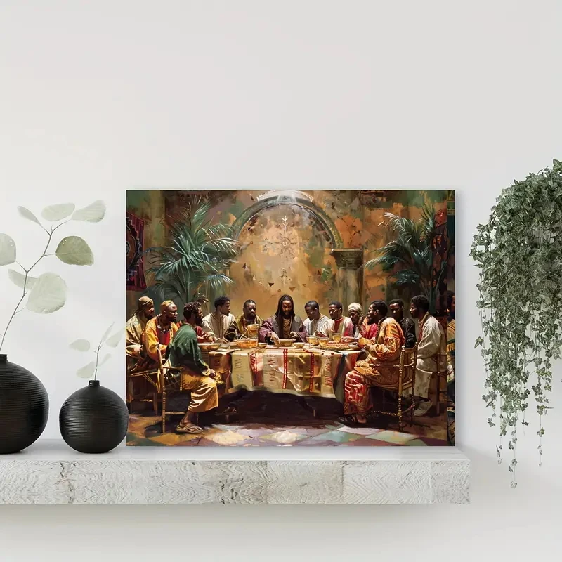 

Stunning Black Last Supper Canvas Wall Art Pictures Posters and Prints Perfect for Anniversaries and Classroom Home Decor