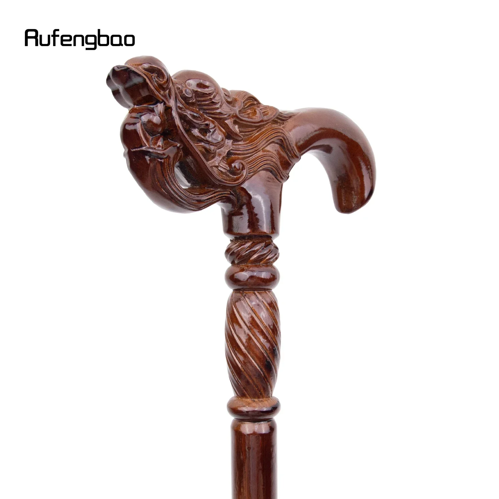 عصا خشبية على الموضة باللون البني التنين ديكور مصاص الدماء للحفلات التنكرية عصا المشي الخشبية Steampunk والاستخدام اليومي 92 سم