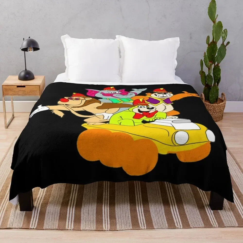 The Banana Splits Throw Blanket Shaggy Soft Plaid Hairy Luxury Blankets