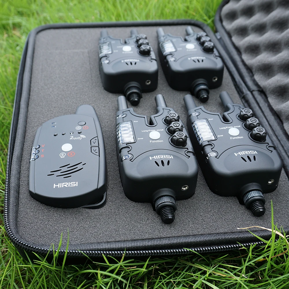 Hirisi S8 Karpfenangel-Bissanzeiger mit 2-Wege-Fernbedienung, LED, Wasserdicht, Hochempfindlicher Bissmelder, Angelzubehör – Detail 9