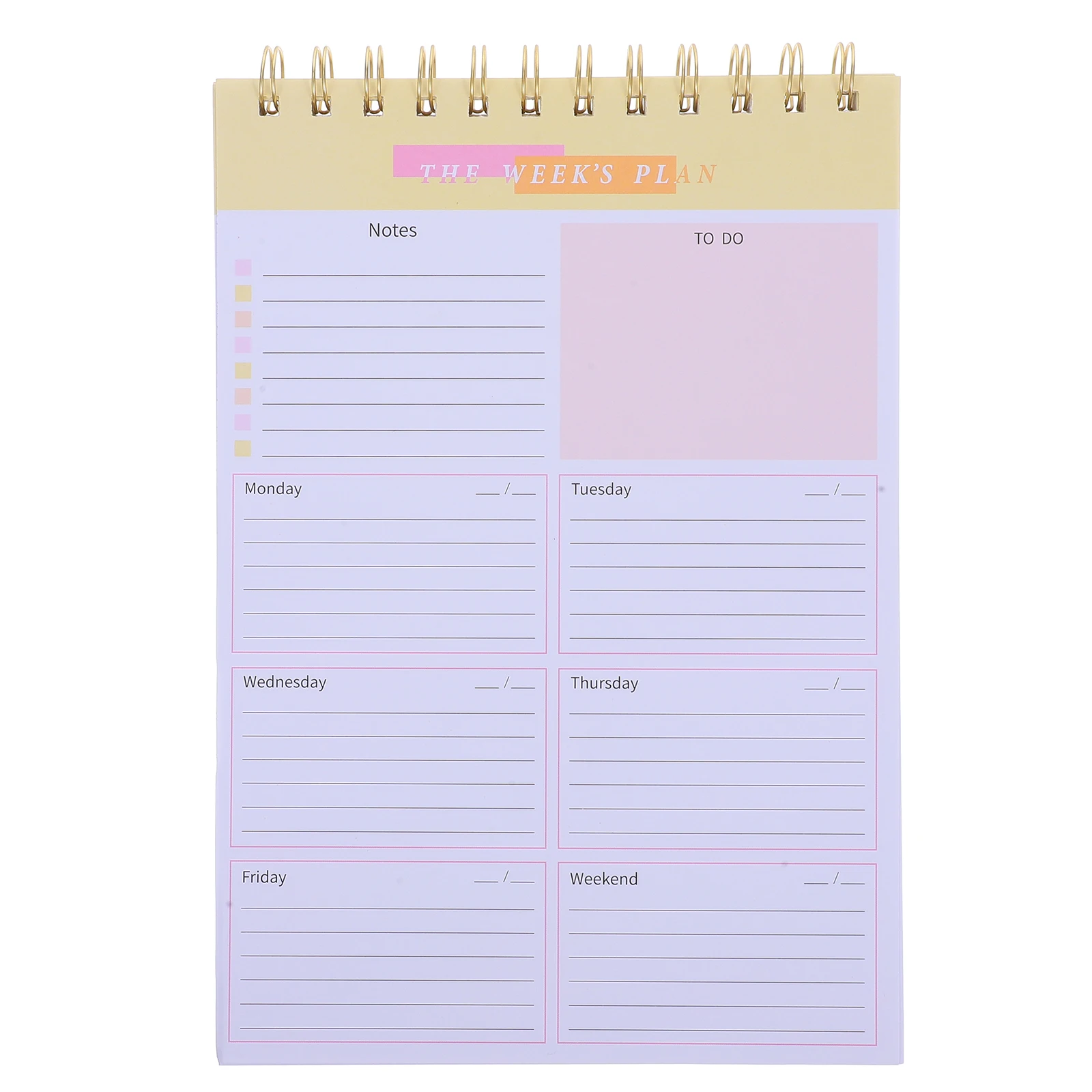 

Large Undated Weekly Notepad Spiral Weekly Planning Pad For Work Life Organization Desktop Task Tracking Journal Planner
