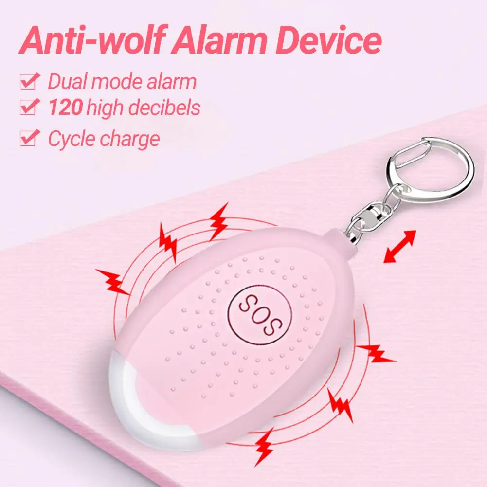 Anti wolf Alarm Device Self defensive Key Chain Security Alarm IP44 Waterproof LED Flashlight Personal Security Alarm