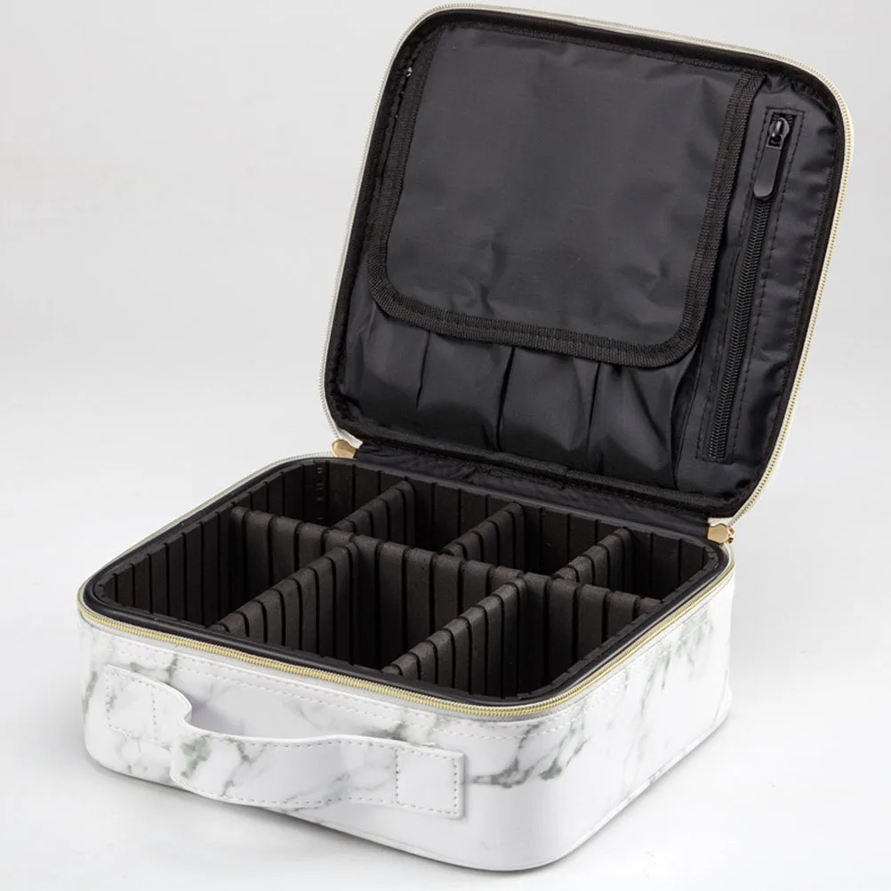 1Pcs Marble Pattern Bag Premium Polyester PU Makeup Pouch Lightweight Waterproof Travel Storage for Women Portable