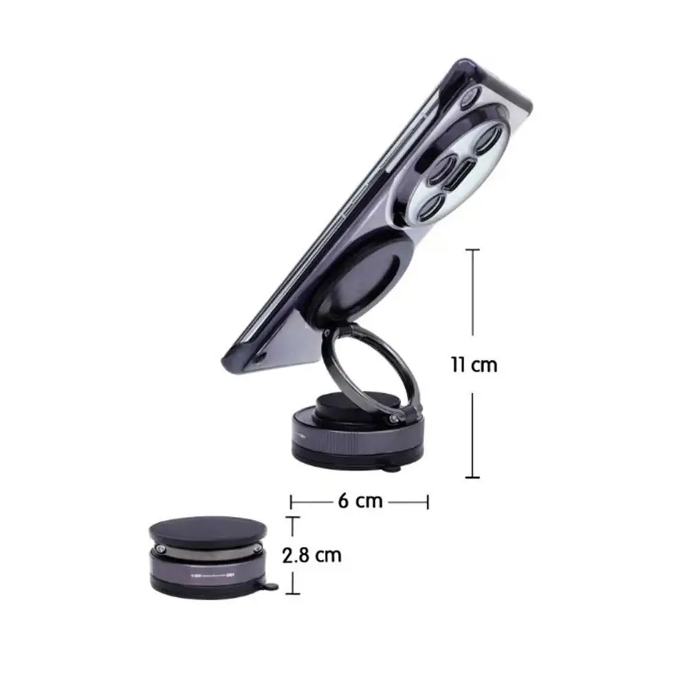 Adjustable Magnetic Phone Holder Foldable Double Sided Car Navigation Bracket Anti-Shake Multi-functional Adsorption Bracket