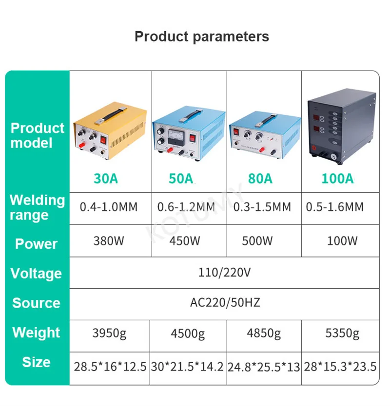 20/30/50/80/100A Jewelry Spot Welding Machine Hand Held Pulse Spot Welder Gold And Silver Jewelry Processing 220V/110V