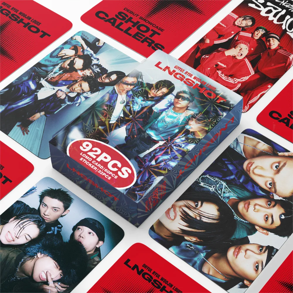 92Pcs/Set Idol Boy Group LNGSHOT High-Definition Printed Photo LOMO Card Sticker OHYUL RYUL WOJIN LOUIS Fans Collection Cards