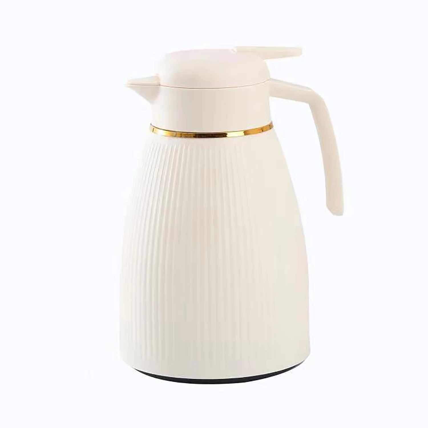 1 coffee pot 1000ml/33.8 oz plastic shell glass inner liner vacuum thermos flask thermos cup black tea pot