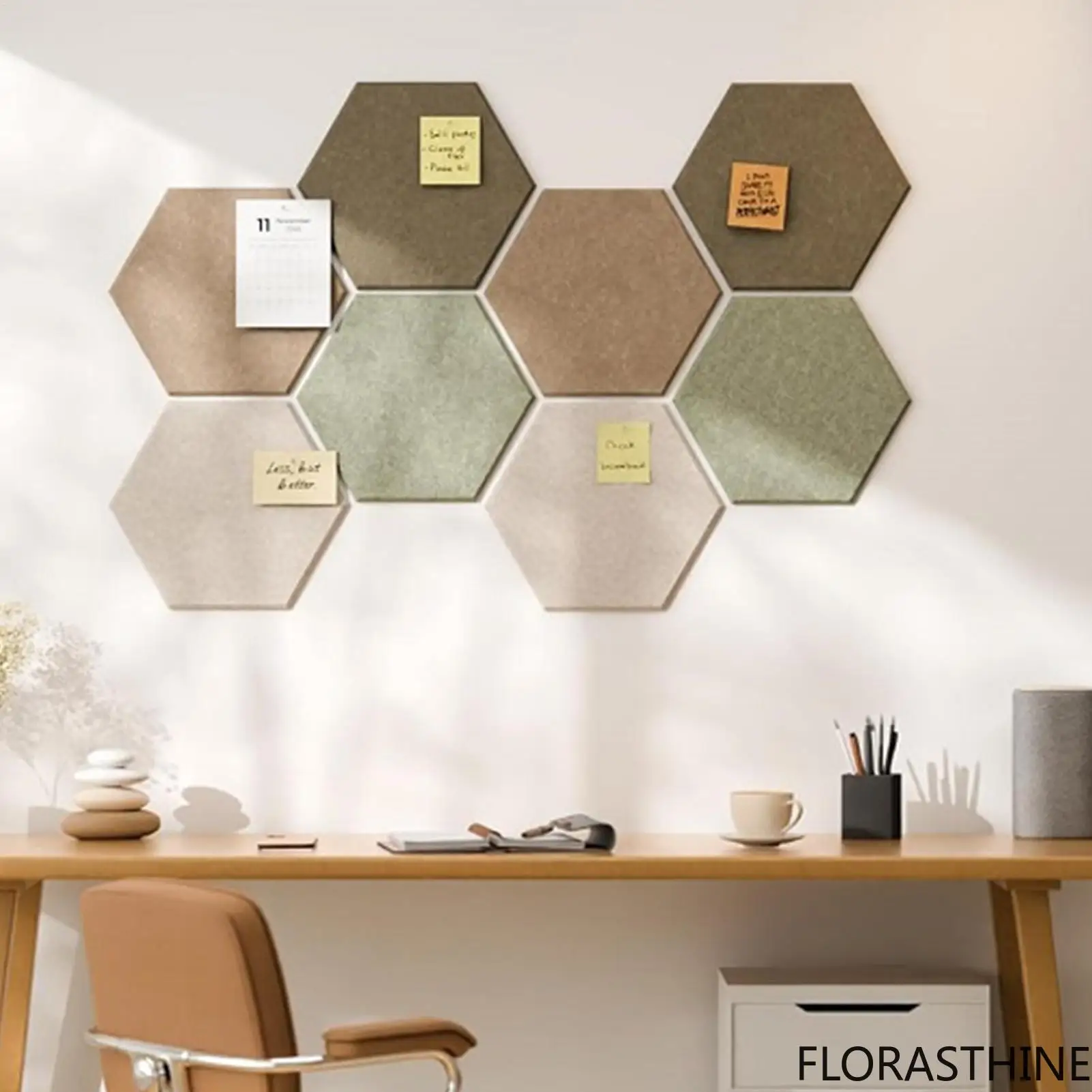 Pin Boards for Walls Hexagon Aesthetic Home Decor Picture Board Acoustic Set Panels for Photo Card Crafts Display Home