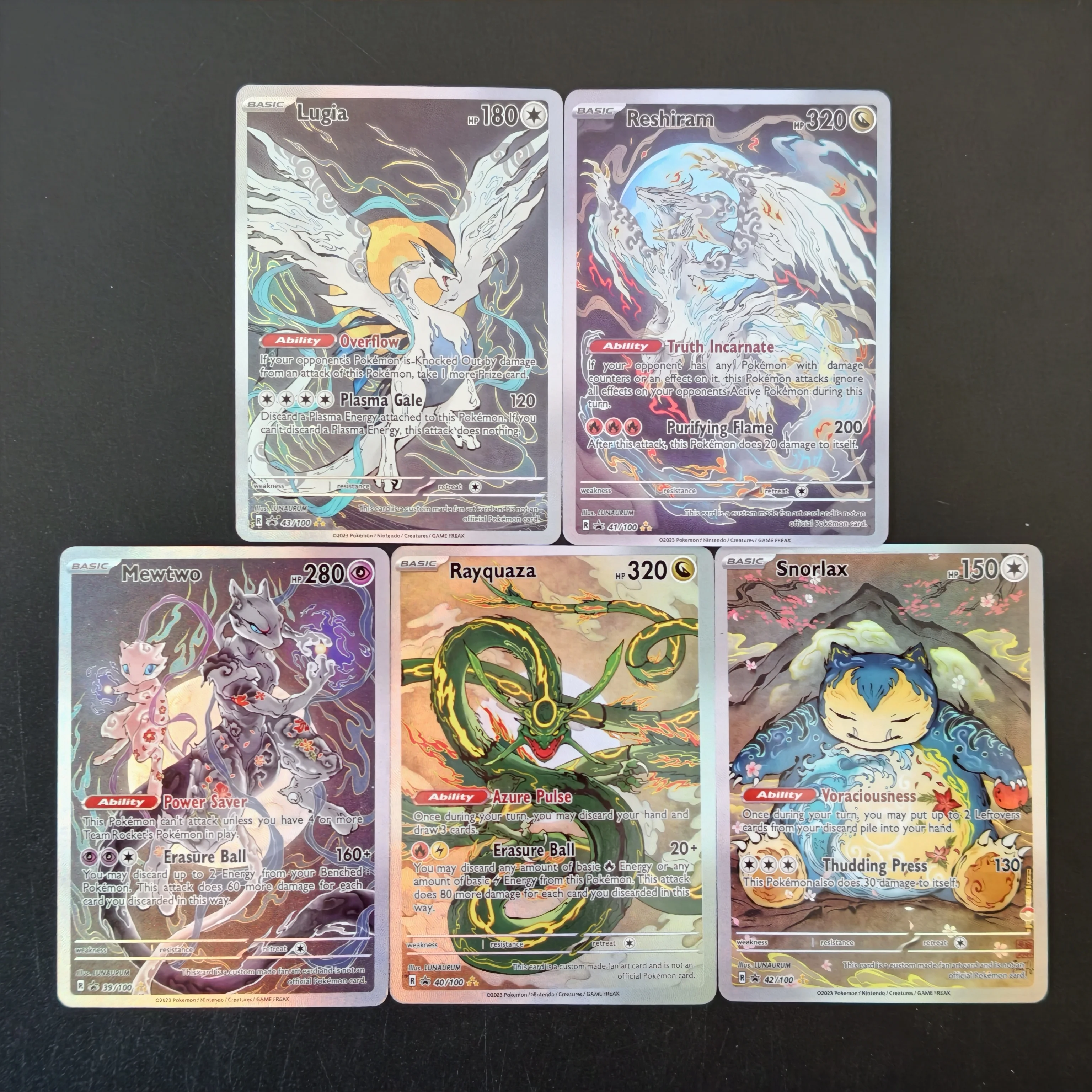 2023 PTCG Pokemon Collection card English/Oriental Ink Wash style DIY Self Made Full Art Holo flash Textured Card view 5