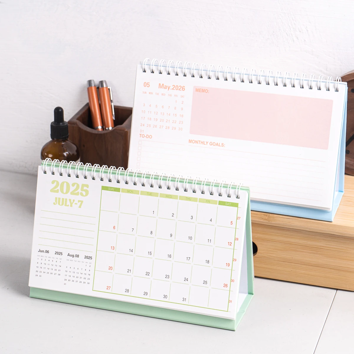 1 قطعة لون معكرون إبداعي 2026 تقويم سطح المكتب عيد الميلاد والعام الجديد العد التنازلي ، عناصر ديكور أنيقة للمكتب والمنزل