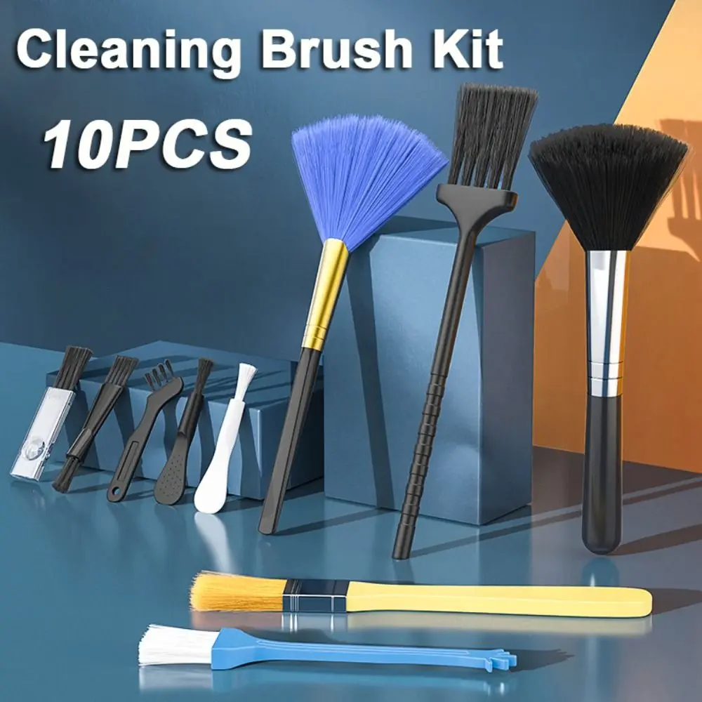 10Pcs Multifunction Keyboard PC Cleaning Brush Kit Portable Small Tools Car Phone Dust Brushes Cleaning Accessories
