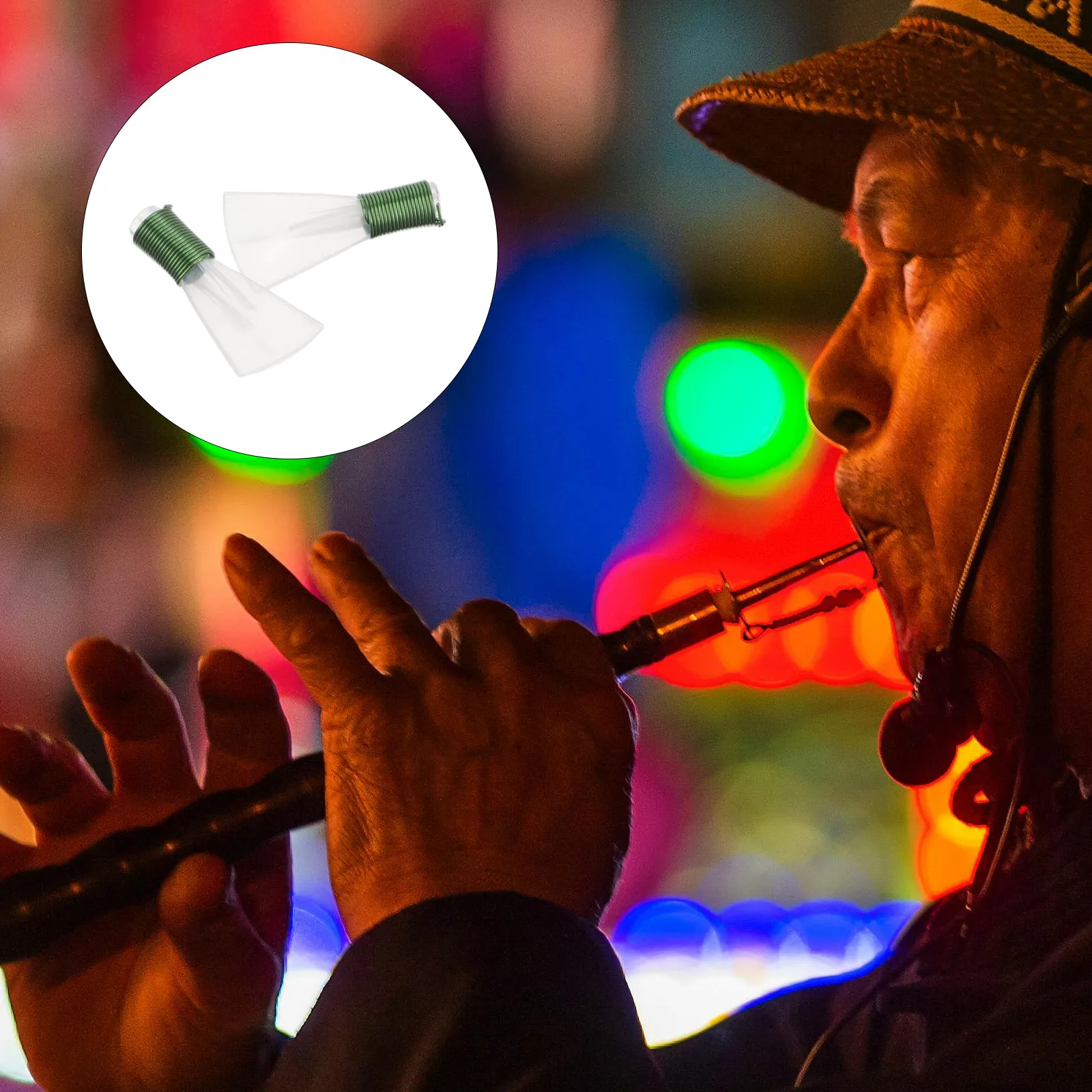 

2 Pcs Suona Whistle Musical Instrument Parts Chinese Reed Oboe Reeds and Accessories