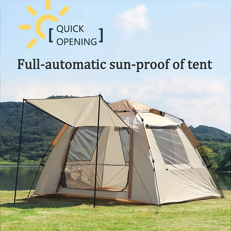 New Outdoor Camping Tent Double Free Set Up Quick Open Camping Automatic Portable Folding Single-storey Tent