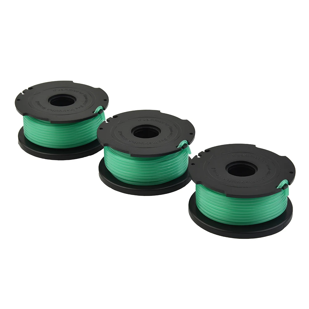 3PCS Trimmer Spool Lines For Black & Decker GL7033 GL8033 GL9035 Strimmer A6482 Spool & Line Kit