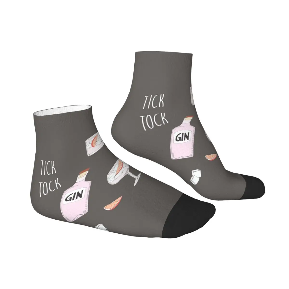 جوارب Gin O'clock Gin Lover Gi جوارب Harajuku الممتصة للعرق جميع المواسم إكسسوارات الجوارب لهدايا الرجل والمرأة