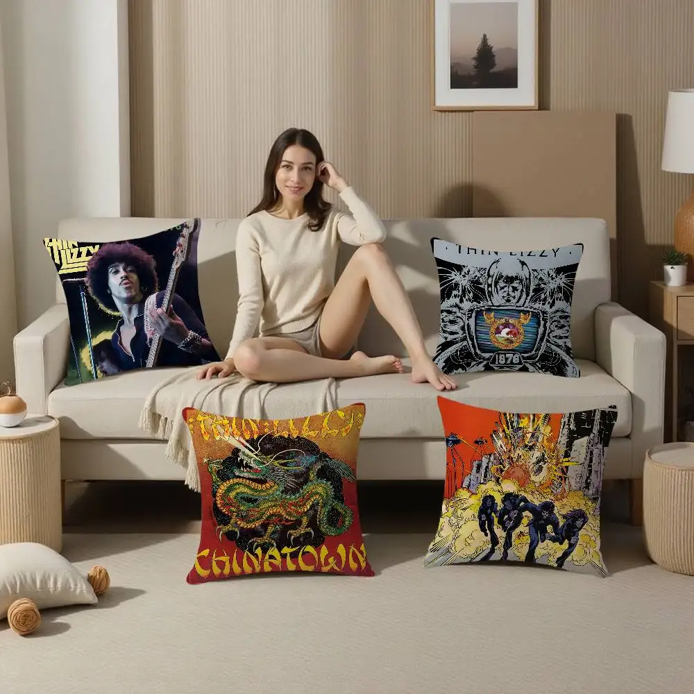 T-Thin-Lizzy Melodic-Classic-Rock Lucky Dragon pillow cover sofa cushion cover home room decoration children gift