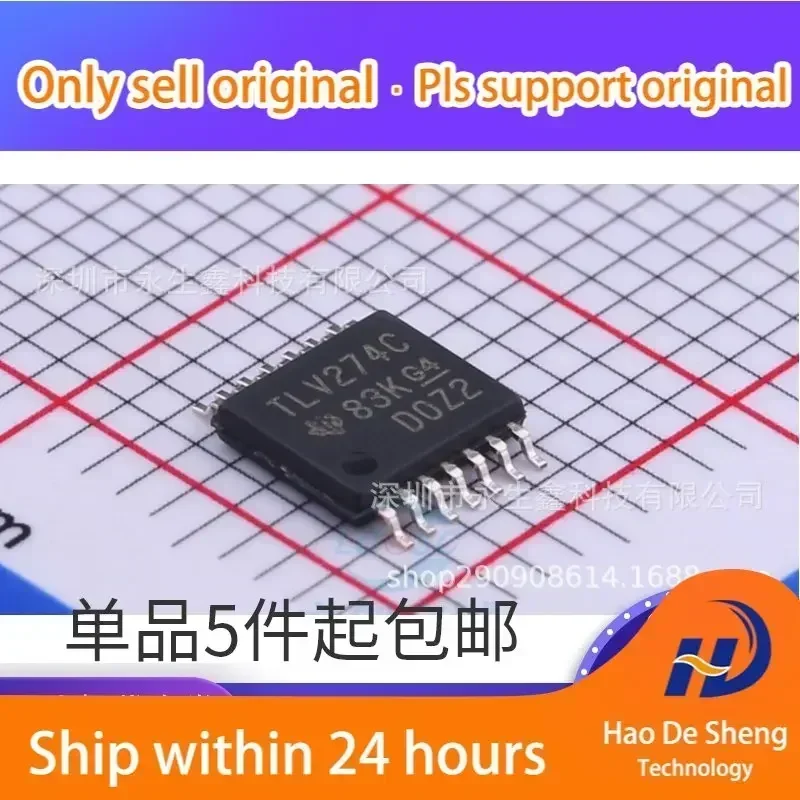 10PCS/LOT TLV274CPWR TLV274C TSSOP14 Operational Amplifier IC New Original In Stock