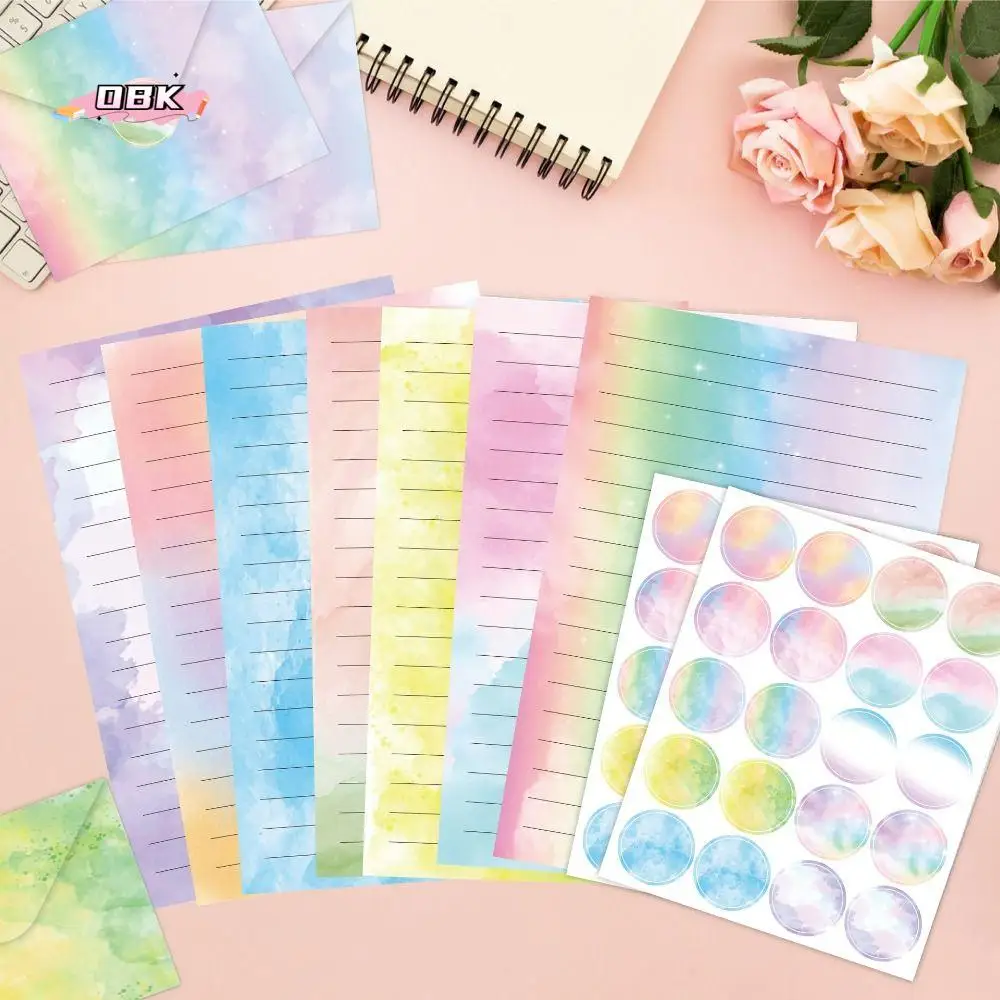 

160pcs Watercolor Letter Paper and Envelope Set Invitation Card DIY Postcards Stationery Writing Paper Vintage Artistic Design