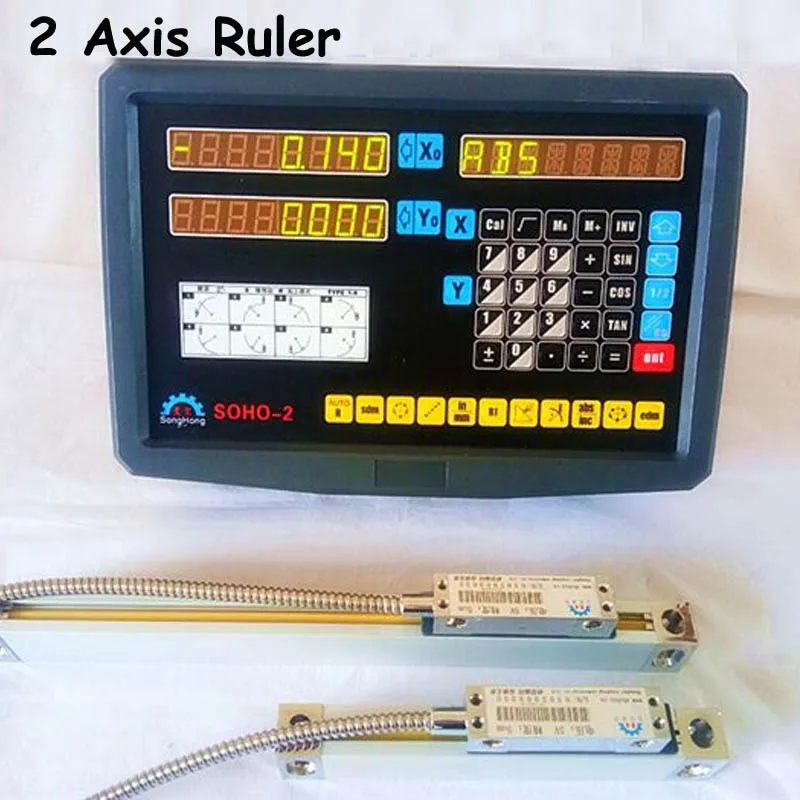 Complete Set Grating Ruler for Milling Machine DRO Lathe/ Lathe/ Drill Machine Digital Readout Lathe with Linear Scales