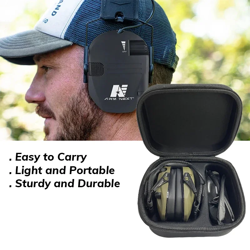 ARM NEXT Shooting Headphones Soundproof Earmuffs Tactical Ear hearing Protection Noise Reduction Headset with case and Glasses