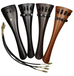 4/4 Full Size Professional Cello Tailpiece With Rope Gut,Carbon Fiber Ebony wood Rosewood Cello Accessories